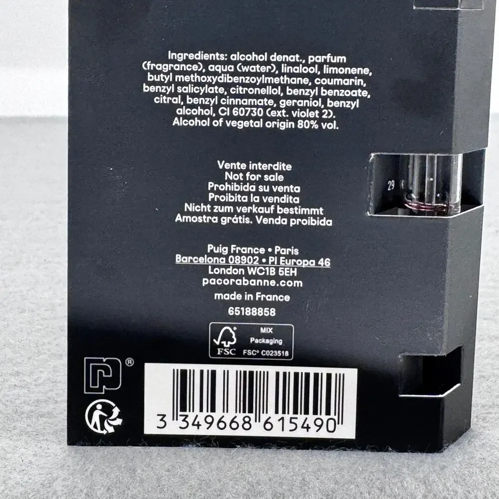 Paco Rabanne Invictus Victory‎ Elixir 1.5ml Sample Spray Carded New